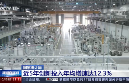 我國(guó)近5年創(chuàng)新投入年均增速達(dá)12.3%