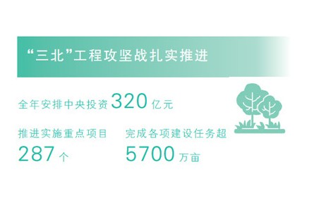 2024年“三北”工程攻堅戰(zhàn) 完成各項建設(shè)任務(wù)超5700萬畝