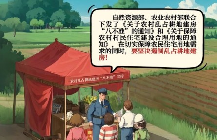 全國“土地日”|農(nóng)村亂占耕地建房“八不準”系列漫畫海報